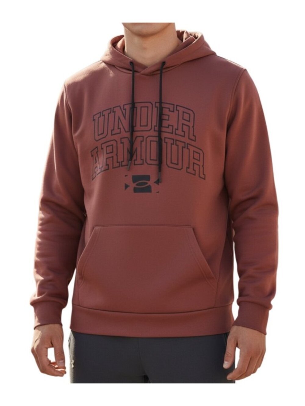 Under Armour Mens Loose Fit ColdGear Hoodie~Size M~Orange/Red Sweatshirt~L11 11